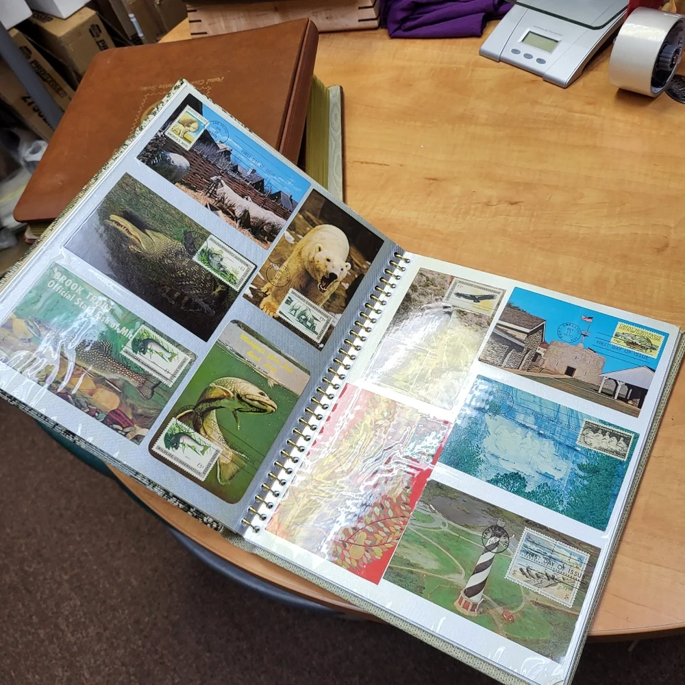 Stamp and post card custom collection, great for adding or starting a stamp